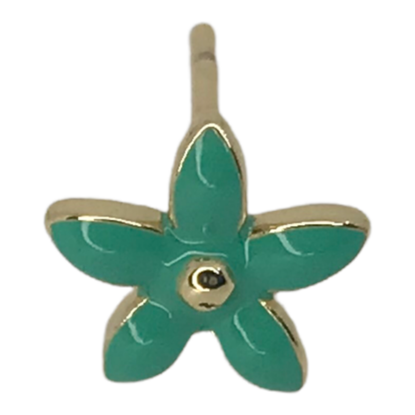 Green Flower Studs