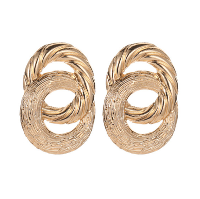 Double Hoop Gold Earrings