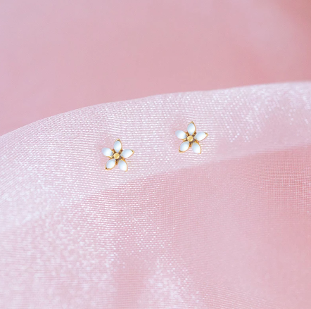 White Flower Studs